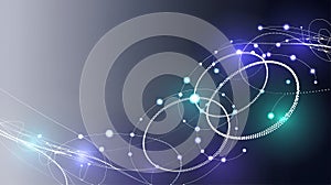 Abstract Network Connections with Glowing Nodes