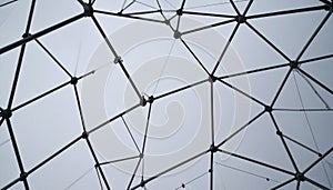 Abstract Network Connections on a Gray Background