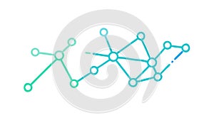 Abstract Network Connections Lines Icon, Technology and Data, vector design Generative AI