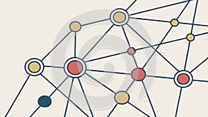 Abstract Network Connections Representing Data Flow, vector design Generative AI