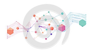 Abstract Network Connections Vector Design with Geometric Nodes, vector design Generative AI