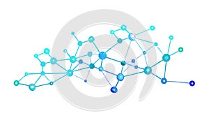 Abstract Network Connectivity Blue Pink Gradient Vector, vector design Generative AI