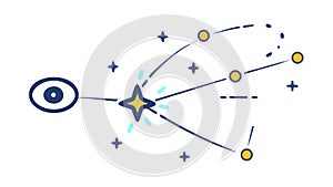 Abstract Network Connectivity, Data Science Digital Communication Icon, vector design Generative AI