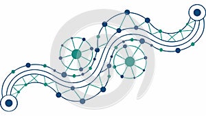 Abstract Network Connectivity Pattern Vector, Technology and Data, vector design Generative AI