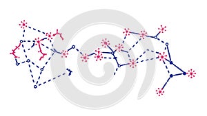 Abstract Network Constellation Nodes Vector, vector design Generative AI