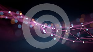 Abstract network creating data connection and technological plexus