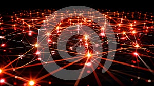 Abstract Network: Data Connection, Futuristic Technology Background, Neural Net