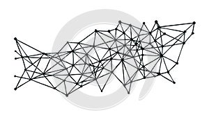 Abstract Network Data Connection Lines Vector, vector design Generative AI