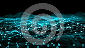 Abstract Network Data Connection Visualization, Tech Background