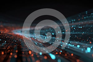 Abstract Network Data Flow Background Image