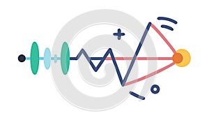 Abstract Network or Data Flow, vector design Generative AI