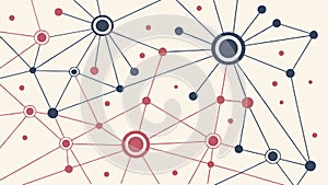 Abstract Network Data Points & Connections, vector design Generative AI