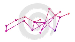 Abstract Network Data Points Vector, Interconnected Digital Graphic Design, vector design Generative AI