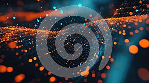 Abstract network data stream flowing connectivity