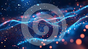 Abstract network data visualization background for technology and science concepts design