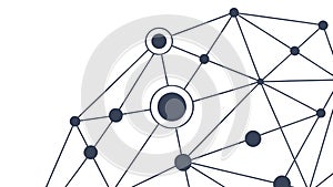 Abstract Network Diagram: Connectivity & Data, vector design Generative AI