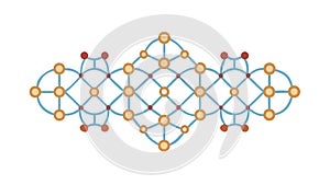 Abstract Network Diagram for Data and Connectivity, vector design Generative AI