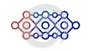 Abstract Network Diagram Geometric Pattern, vector design Generative AI