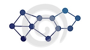 Abstract network diagram, symbolizing connection or data flow, vector design Generative AI