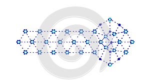 Abstract Network Diagram Vector Icon for Connectivity and Data Flow, vector design Generative AI