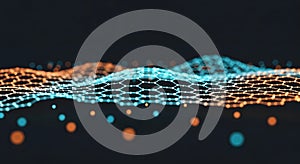 Abstract Network Digital Technology Background, Hexagonal Graphic, Science, Data Visualization, Artificial Intelligence