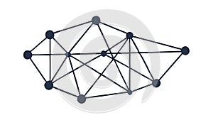 Abstract Network Dot Connection Icon, vector design Generative AI