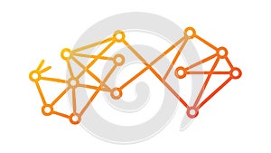 Abstract Network Dots Icon, Connectivity Data Web, vector design Generative AI