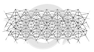 Abstract Network Dots Lines Interconnected Geometric Pattern, vector design Generative AI