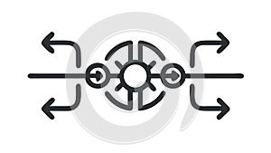 Abstract Network Flow, Decision Making and Complex Systems, vector design Generative AI