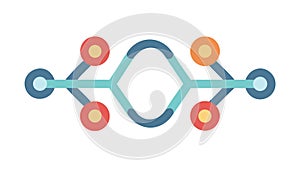 Abstract Network Flow Icon Vector, vector design Generative AI