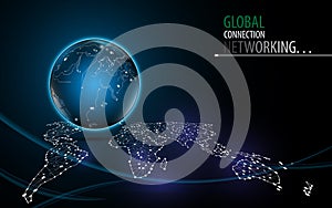 Abstract network global innovation technology tech background design