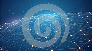 Abstract Network Globe With Glowing Connections technology