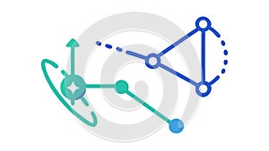 Abstract Network Graph, Data Connection Systems, vector design Generative AI