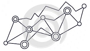 Abstract Network Graph: Interconnected Data Points, vector design Generative AI