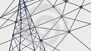Abstract Network Grid, Connectivity and Technology, vector design Generative AI