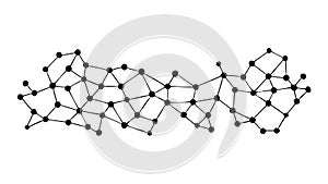 Abstract Network Grid Icon: Connectivity, Data Flow Technology, vector design Generative AI