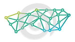 Abstract Network Grid Icon for Connectivity, vector design Generative AI
