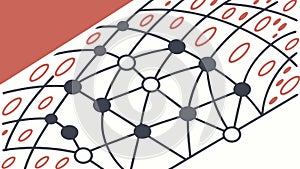 Abstract Network Grid with Interconnected Dots, vector design Generative AI