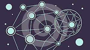 Abstract Network Grid with Interconnected Elements, vector design Generative AI