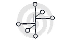 Abstract Network Hub Connection Icon