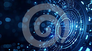 Abstract network information background, web science, technology, data center, 5G connection, future, digital light