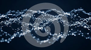 Abstract network of interconnected dots representing data and technology