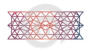 Abstract Network: Interconnected Geometric Mesh Pattern, vector design Generative AI