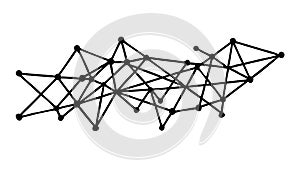 Abstract Network of Interconnected Lines and Dots, vector design Generative AI