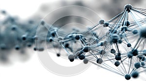Abstract Network: Interconnected Nodes and Complex Structure.  High-resolution 3D rendering of a network of interconnected nodes,