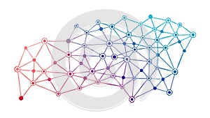 Abstract Network of Interconnected Nodes, Data AI, vector design Generative AI