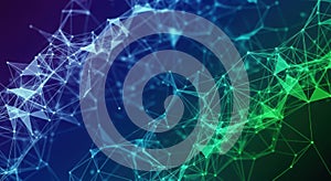 Abstract network of interconnected nodes