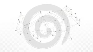 Abstract network of interconnected nodes and pathways