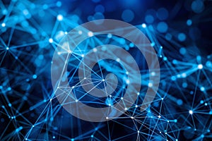 Abstract network of interconnected points and lines creating a technological backdrop