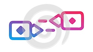 Abstract Network Link Icon for Digital Connectivity & Data, vector design Generative AI